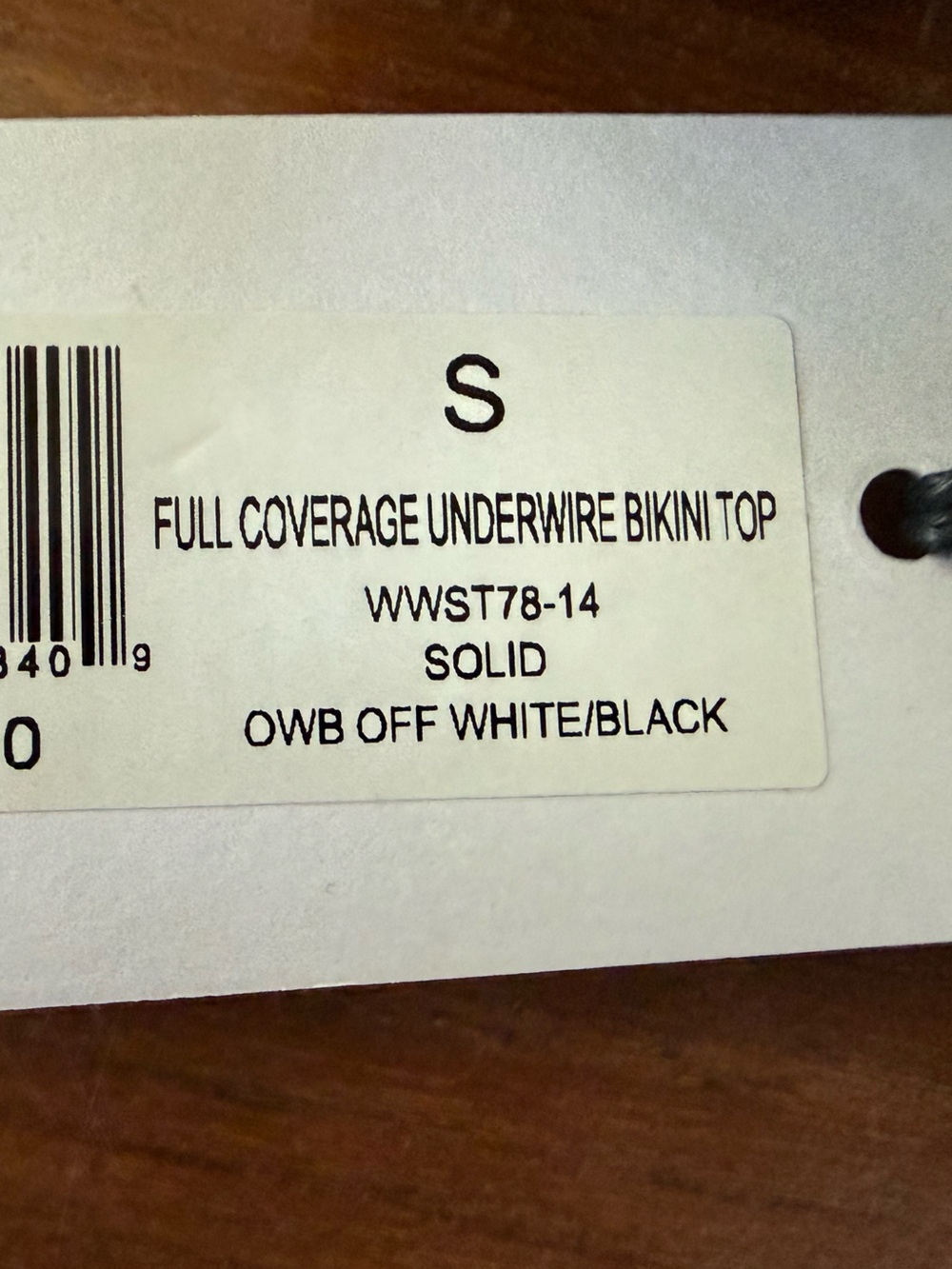 WeWoreWhat NWT Full Coverage Underwire Bikini Set Small Ivory Black - Picture 8 of 8